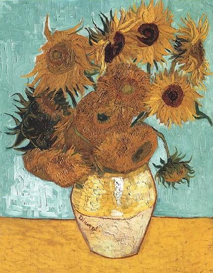 Vincent Van Gogh Vase with Twelve Sunflowers Norge oil painting art